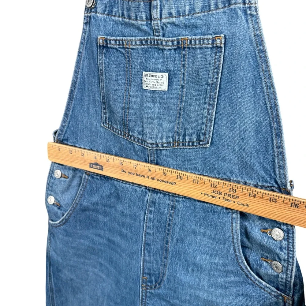 Levi's Premium Denim Overalls Womens Medium Blue Casual Workwear Dungarees - Picture 7 of 11